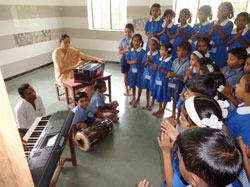 La scuola di musica a Bilpudi